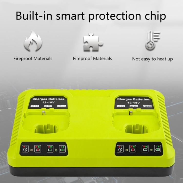 For RYOBI P108 / P117 12-18V Lithium Nickel Battery Dual Port Charger, Plug: AU - free shipping - PMc TechLife - Order now!