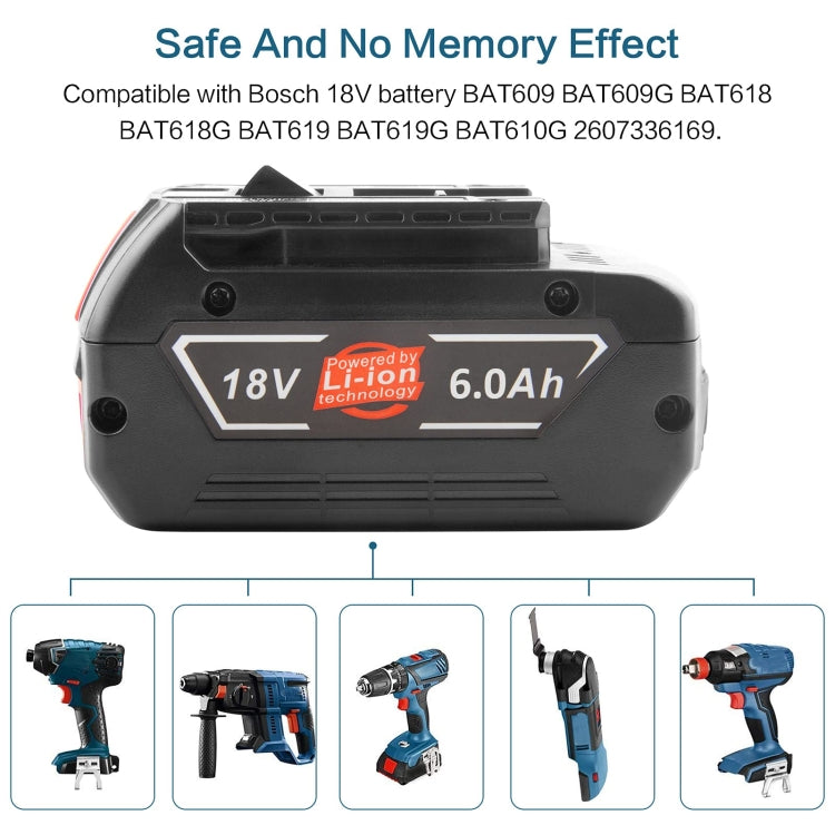 4000mAh 18V Electric Tool Battery Electrical Drilling Spare Battery, For Bosch BSH180 / CAG180-01 / CCS180 / CCS180B / CCS180K - free shipping - PMc TechLife - Order now!