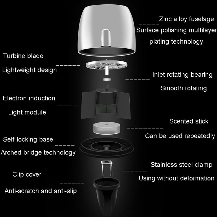 Car Fragrance Super Engine Car Air Conditioning Aroma Diffuser Outlet Ornament, Model: Bright Silver Blue Light - free shipping - PMC TechLife - Order now!