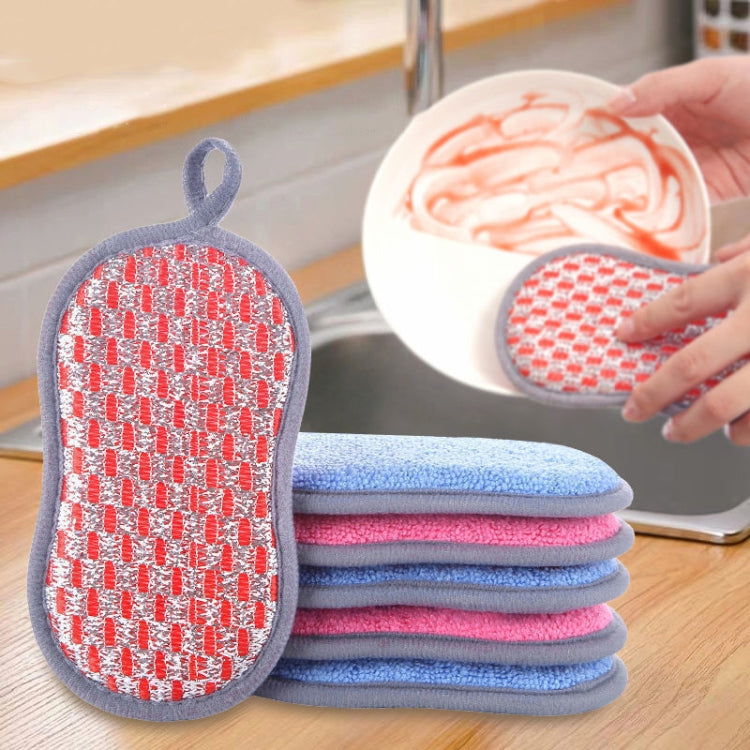 5pcs Double-sided Absorbent Kitchen Dishwashing Sponge Multifunctional Cleaning Rag, Style: Red - Cleaning Tools by PMC TechLife | Online Shopping South Africa | PMC TechLife | Buy Now Pay Later Mobicred