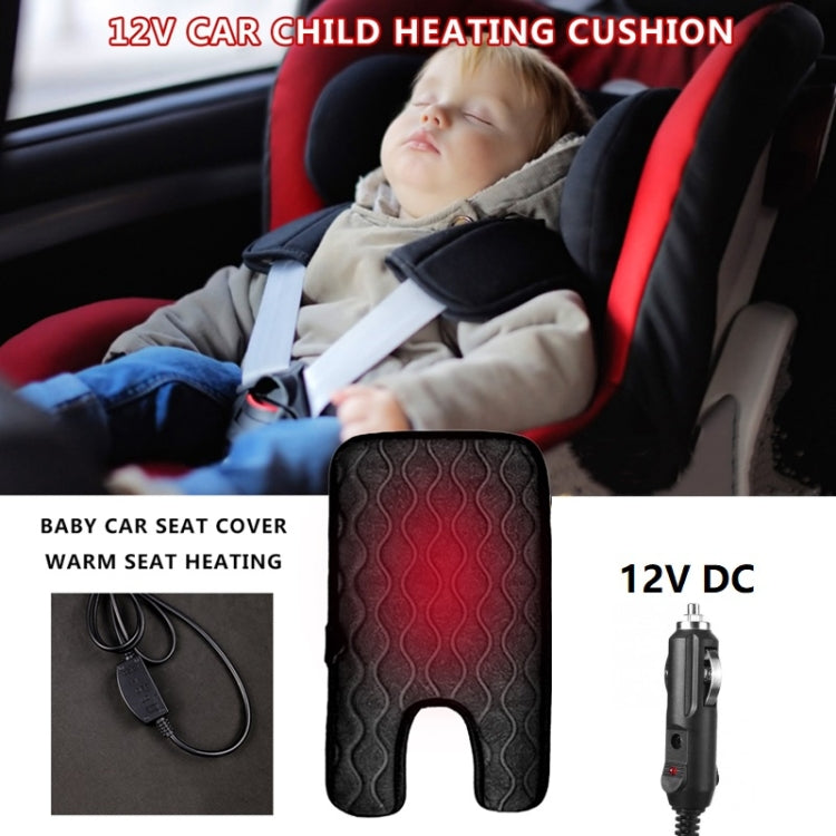 Children Single-Seat Car Winter Electric Heated Seat Cushion(Black) - Seat Accessories by PMC Jewellery | Online Shopping South Africa | PMC Jewellery | Buy Now Pay Later Mobicred