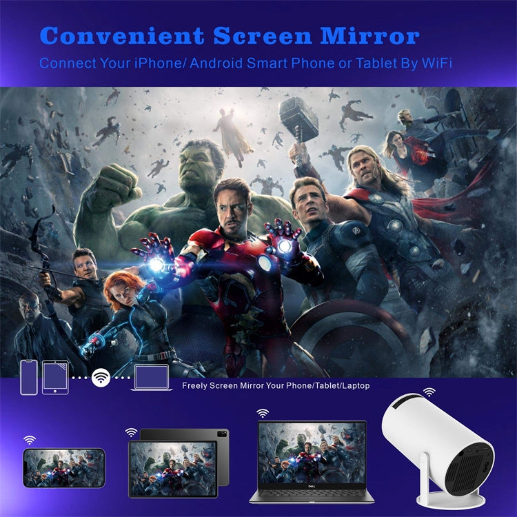 HY300 Smart Projector Android 11.0 System 120 Lumen Portable Projector AU Plug - Mini Projector by PMC TechLife | Online Shopping South Africa | PMC TechLife