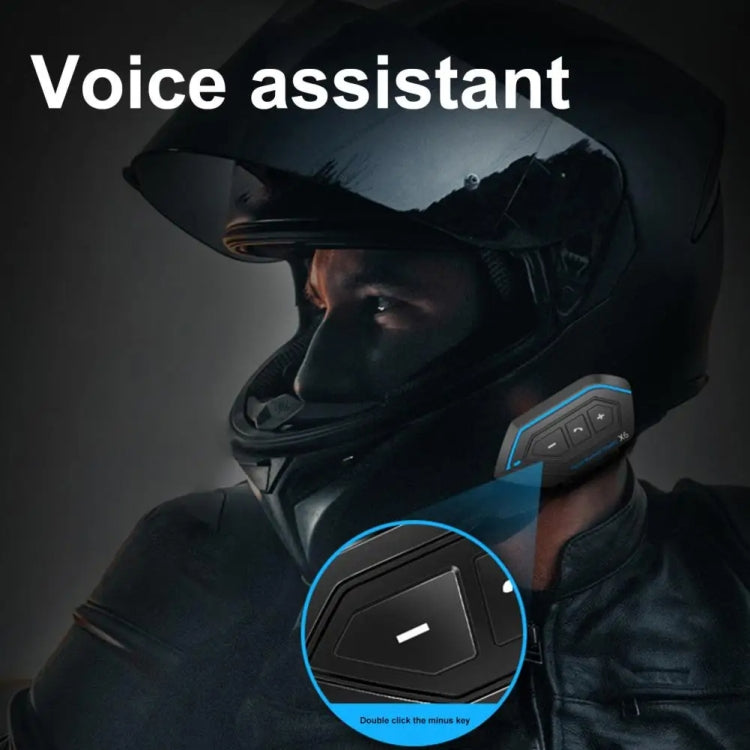 X6 Helmet Bluetooth Headset Wireless Waterproof Moto Handsfree Stereo Headphone(Hard Pipe Wheat) - Motorcycle Walkie Talkie by PMC Jewellery | Online Shopping South Africa | PMC Jewellery | Buy Now Pay Later Mobicred