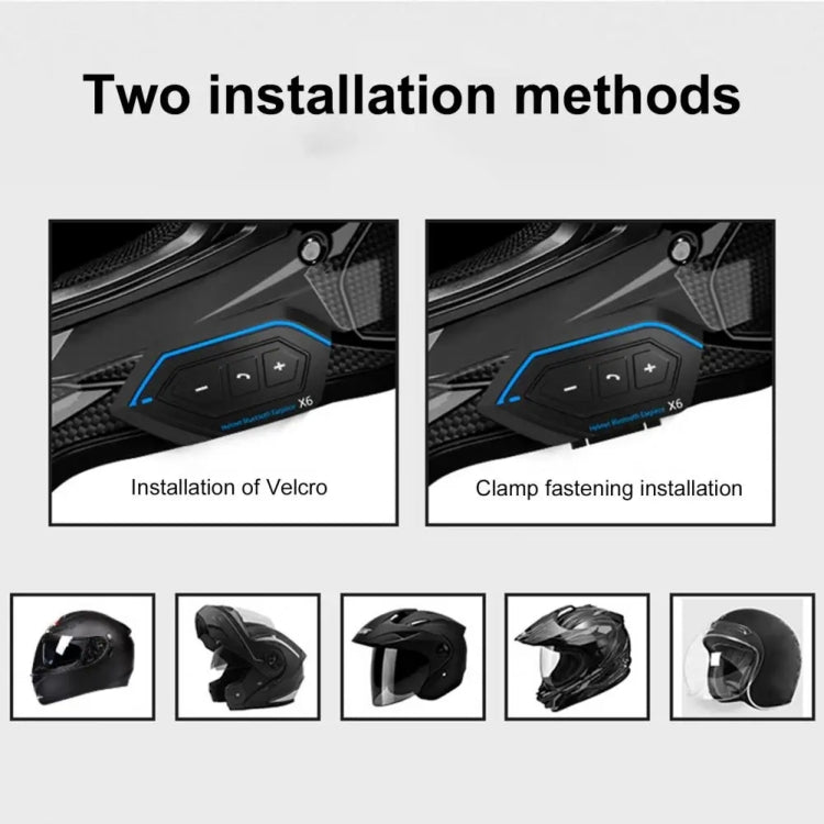 X6 Helmet Bluetooth Headset Wireless Waterproof Moto Handsfree Stereo Headphone(Hard Pipe Wheat) - Motorcycle Walkie Talkie by PMC TechLife | Online Shopping South Africa | PMC TechLife | Buy Now Pay Later Mobicred