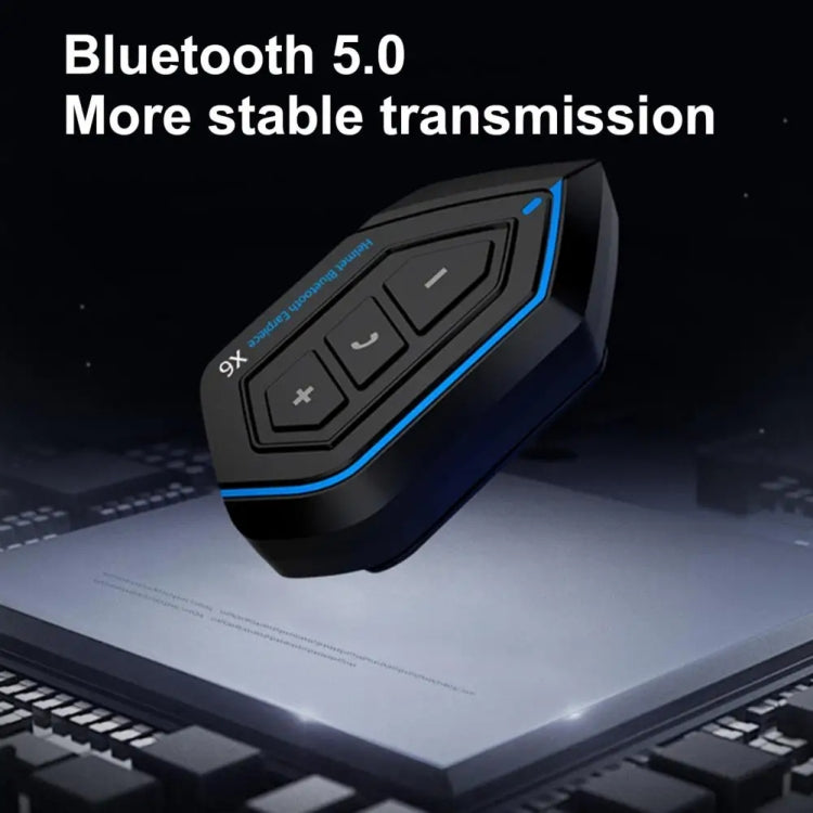 X6 Helmet Bluetooth Headset Wireless Waterproof Moto Handsfree Stereo Headphone(Hard Pipe Wheat) - Motorcycle Walkie Talkie by PMC TechLife | Online Shopping South Africa | PMC TechLife | Buy Now Pay Later Mobicred