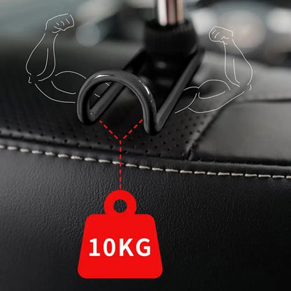 bbdd Alloy Car Hooks Invisible Seat Back Car Hangers(Black) - Auto Fastener & Clips by bbdd | Online Shopping South Africa | PMC Jewellery | Buy Now Pay Later Mobicred