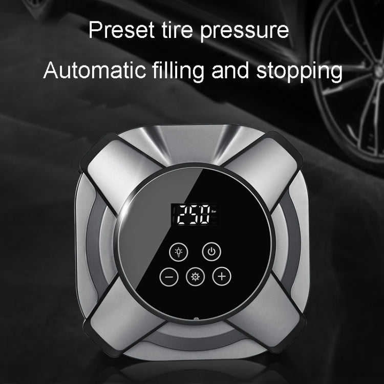 30 Cylinders Car Intelligent Digital Display Inflator Pump Portable Car Tire Pneumatic Engine(Black) - Inflatable Pump by PMC TechLife | Online Shopping South Africa | PMC TechLife