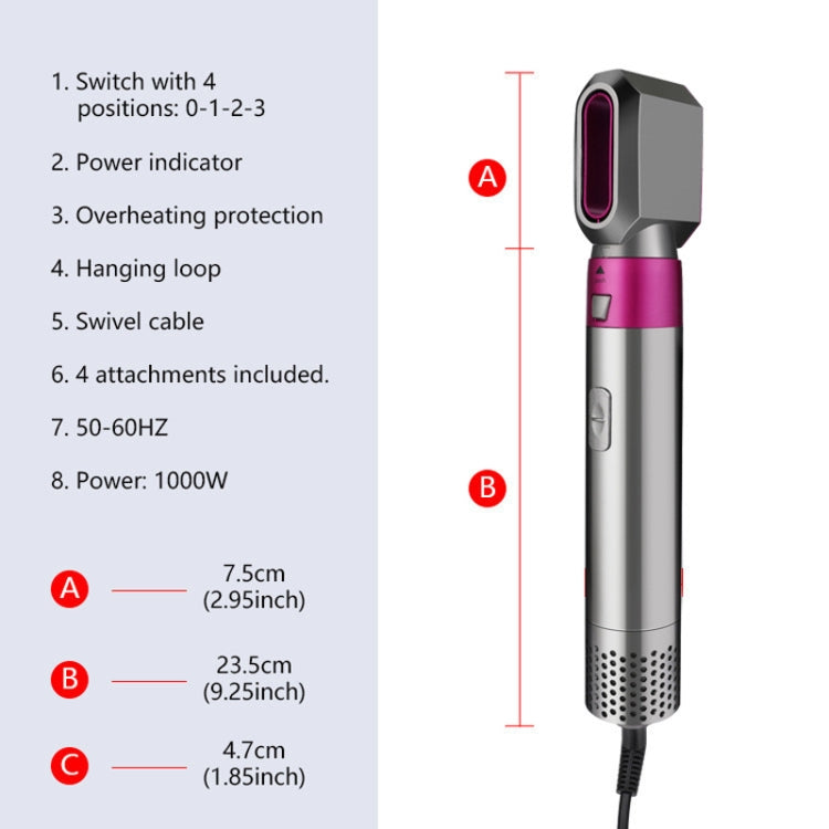 5 In 1 Hot Air Comb Automatic Curling Iron Square Model Hair Styling Comb Curling And Straightening, Plug: UK Plug - free shipping - PMC TechLife - Order now!