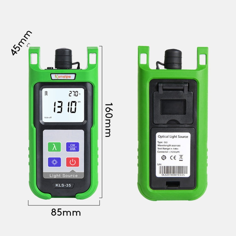 Komshine Handheld Laser Light Source Fiber Tester with LED Backlight, Model: KLS-35-MS - free shipping - PMC TechLife - Order now!