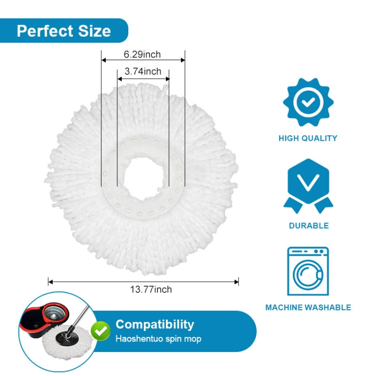 Fine Fiber Mop Pad For 15.8-16cm 360 Rotating Mop Cotton Yarn Replacement Cloths(Blue) - Handheld Cleaner & Mops by PMc TechLife | Online Shopping South Africa | PMc TechLife | Buy Now Pay Later Mobicred