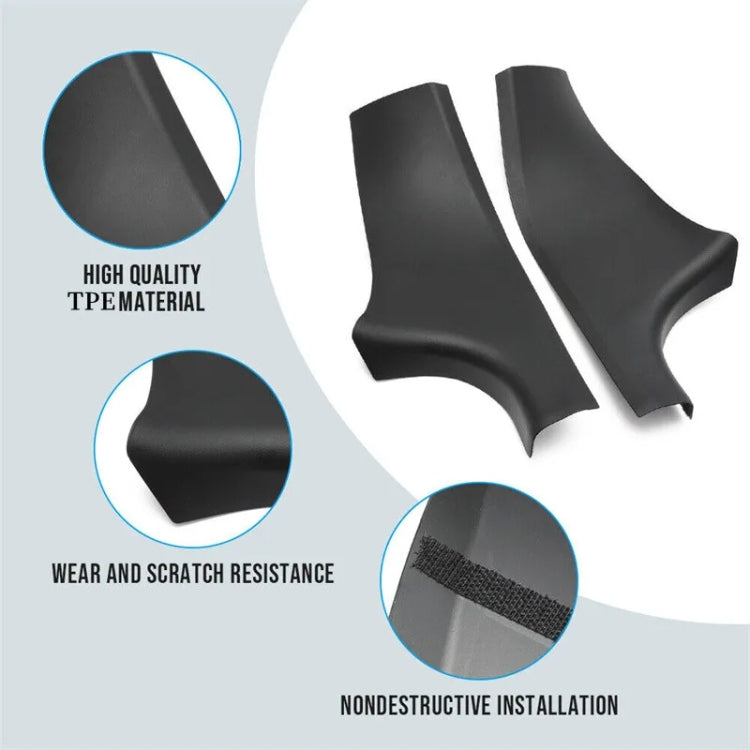 For Tesla Model Y Rear Door Built-In Sill Strip Rear Seats Anti-Kick Leather Protective Pad(Black) - Seat Accessories by PMC TechLife | Online Shopping South Africa | PMC TechLife | Buy Now Pay Later Mobicred
