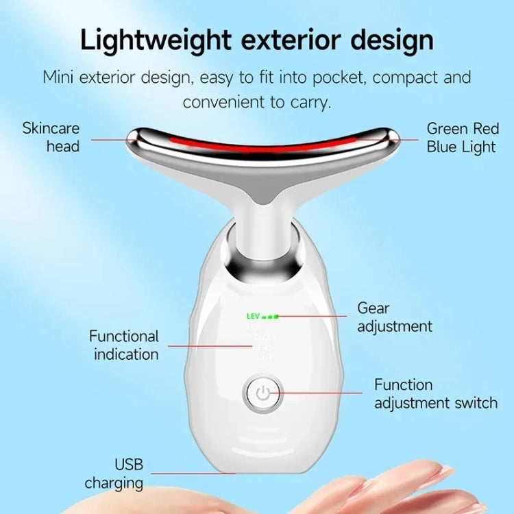 Electrical Neck Beauty Instrument Neck Massager Face Beauty Device, Style: Oval(Black) - free shipping - PMC TechLife - Order now!
