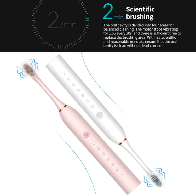 Rechargeable Ultrasonic Soft Bristle Electrical Toothbrushes Flosser 6 Gear With 4 Brushes(White) - Toothbrushes by PMC TechLife | Online Shopping South Africa | PMC TechLife | Buy Now Pay Later Mobicred