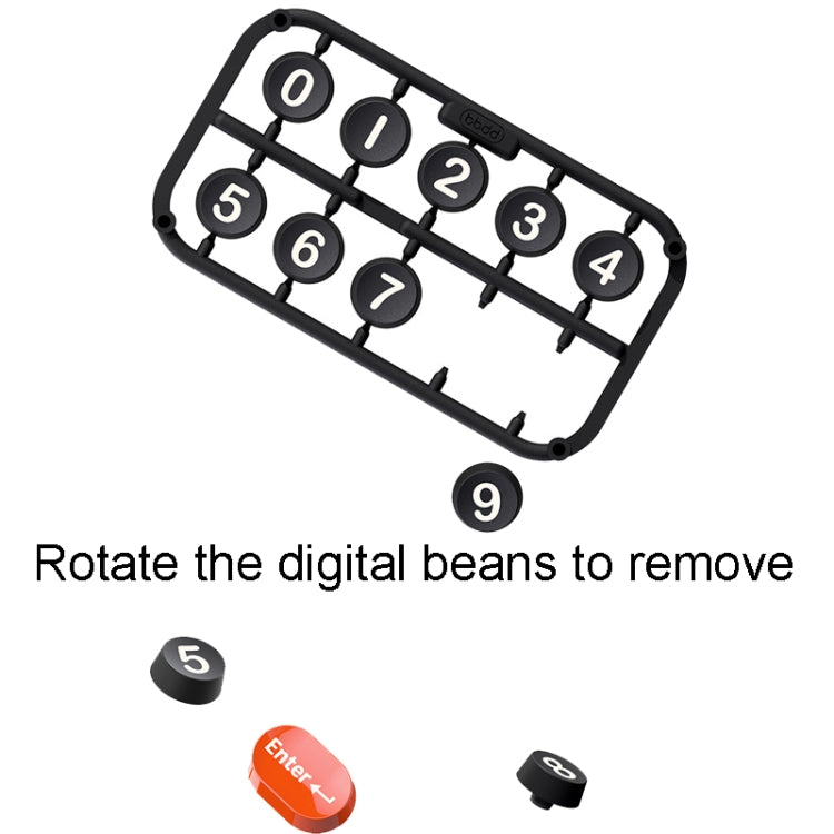 bbdd Keyboard Modeling Moving Number Plate Car Temporary Parking License Card(Red) - free shipping - PMC TechLife - Order now!