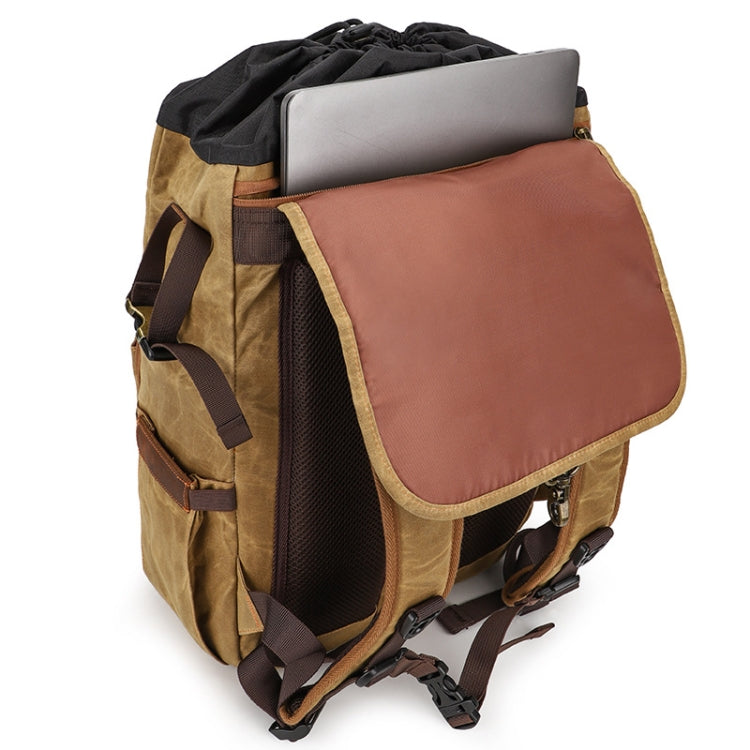Large Capacity SLR Digital Camera Bag Laptop Backpack Canvas Storage Bag(Grey) - Backpack by PMC TechLife | Online Shopping South Africa | PMC TechLife | Buy Now Pay Later Mobicred