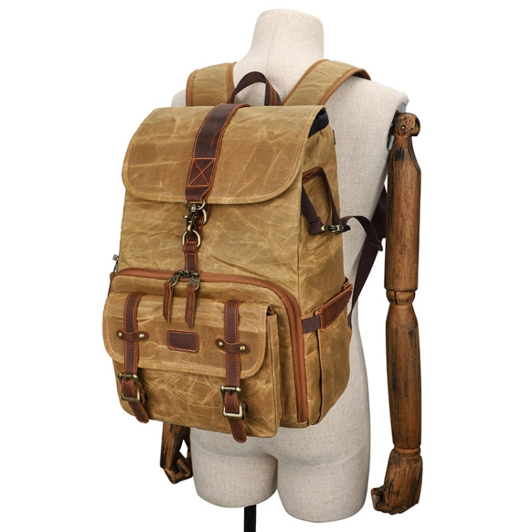 Large Capacity SLR Digital Camera Bag Laptop Backpack Canvas Storage Bag(Grey) - Backpack by PMC TechLife | Online Shopping South Africa | PMC TechLife | Buy Now Pay Later Mobicred