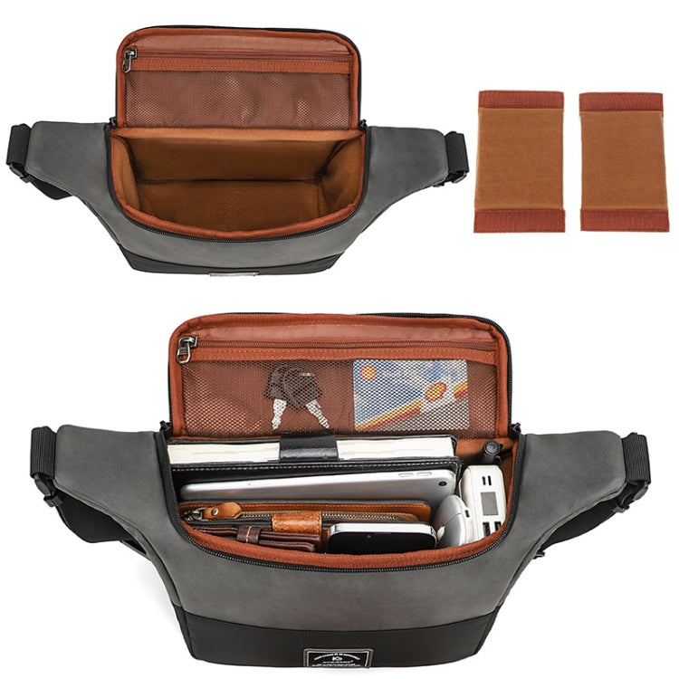 PU Leather Shoulder Crossbody Photography Bag SLR Camera Bag Lens Storage Bag(Blue) - Strap Satchel by PMC TechLife | Online Shopping South Africa | PMC TechLife | Buy Now Pay Later Mobicred