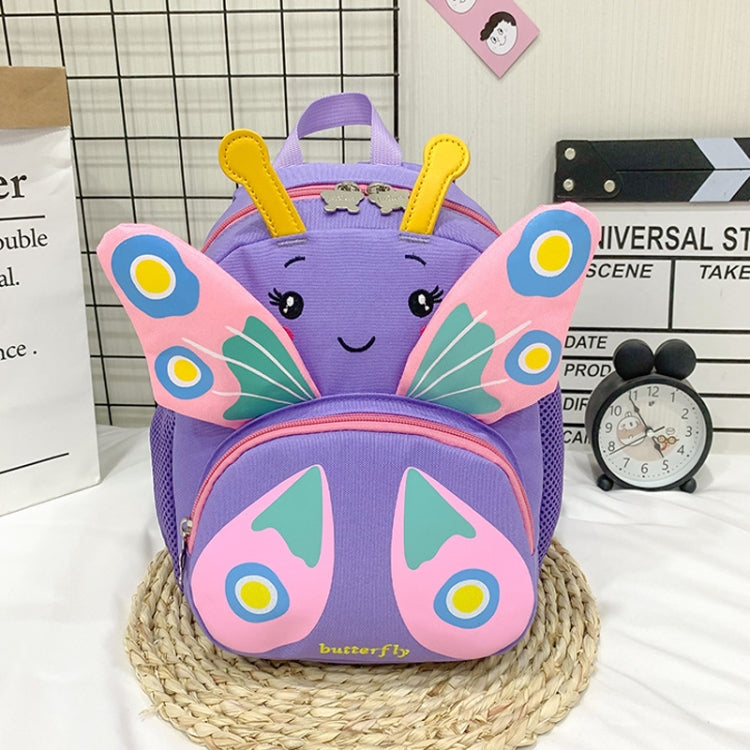 Children Schoolbag Shoulder Bag Girls Cute Cartoon Butterfly Backpack(Purple) - Double-shoulder Bags by PMC TechLife | Online Shopping South Africa | PMC TechLife | Buy Now Pay Later Mobicred