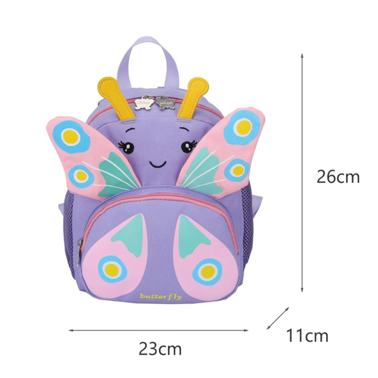 Children Schoolbag Shoulder Bag Girls Cute Cartoon Butterfly Backpack(Purple) - Double-shoulder Bags by PMC Jewellery | Online Shopping South Africa | PMC Jewellery