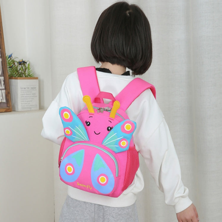 Children Schoolbag Shoulder Bag Girls Cute Cartoon Butterfly Backpack(Rose Red) - Double-shoulder Bags by PMC Jewellery | Online Shopping South Africa | PMC Jewellery