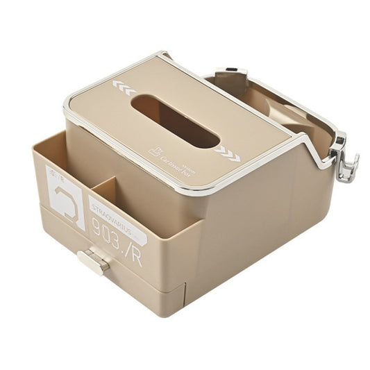 Car Tissue Box Multifunction Cup Holder Armrest Box Storage Box(Beige) - Stowing Tidying by PMC Jewellery | Online Shopping South Africa | PMC Jewellery | Buy Now Pay Later Mobicred