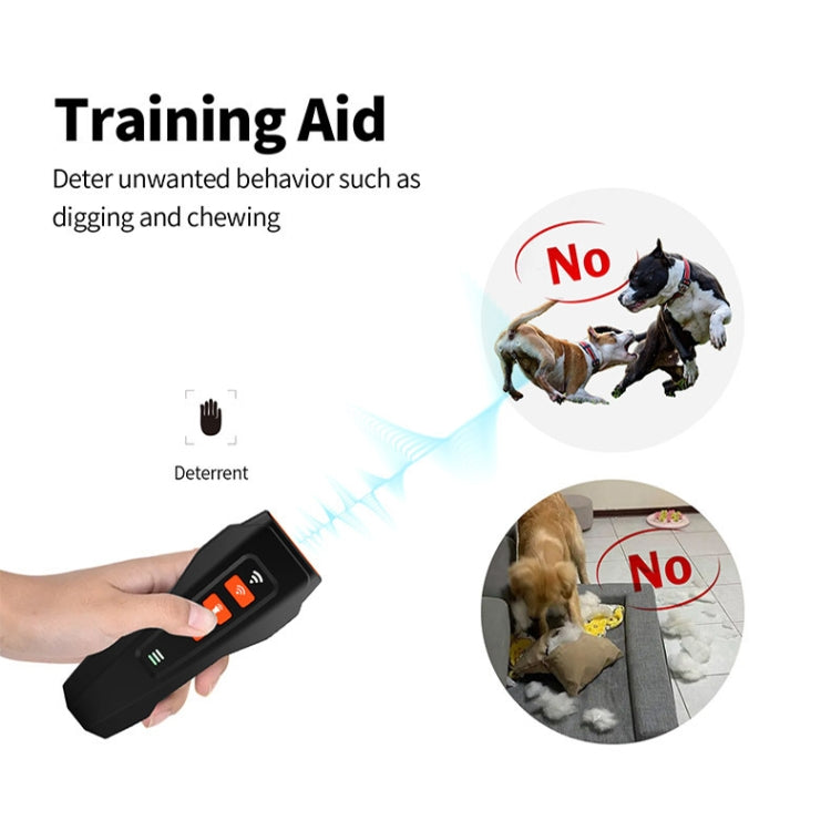 LED Flashing Light Handheld Ultrasonic Bark Arrester Frequency Conversion Dog Training Device(Dark Gray) - Training Aids by PMC TechLife | Online Shopping South Africa | PMC TechLife | Buy Now Pay Later Mobicred