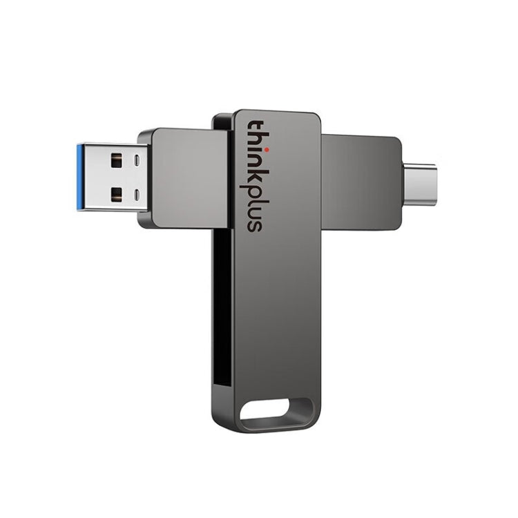 Lenovo Thinkplus MU110 USB3.2+Type-C Dual Interface Rotation Flash Drive, Size: 64GB(Grey) - USB Flash Drives by Lenovo | Online Shopping South Africa | PMC Jewellery