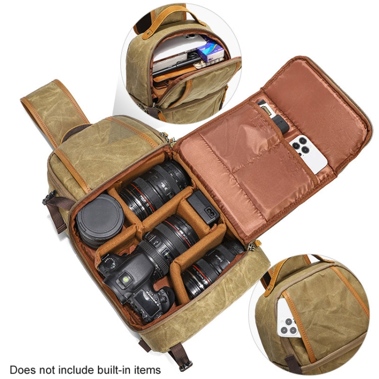 Outdoor Canvas Wear-resistant Waterproof Photography Shoulder Bag(Army Green) - Strap Satchel by PMC TechLife | Online Shopping South Africa | PMC TechLife | Buy Now Pay Later Mobicred