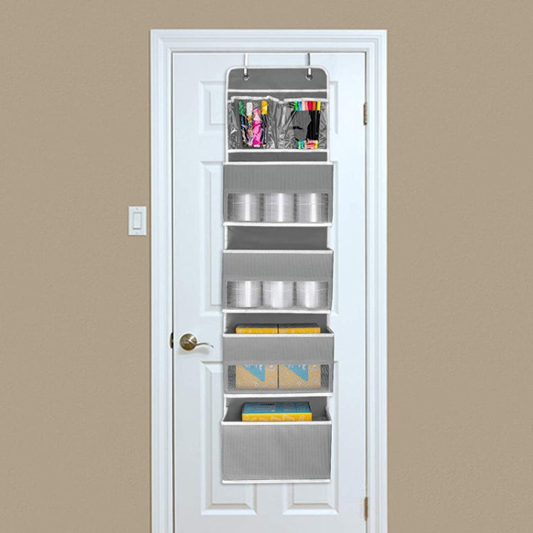 GD03 Wall-Mounted Fabric Storage Bag Wardrobe Room Door Behind Hanging Bag, Color: 4+1 Gray - free shipping - PMc TechLife - Order now!