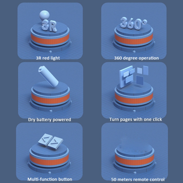 Deli  2.4GHz Page Turner USB Clicker With Red Light For PPT(Black) - free shipping - PMC Jewellery - Order now!