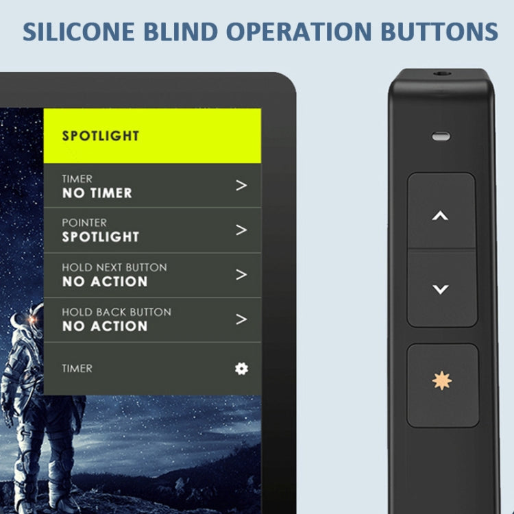 Deli  2.4GHz Page Turner USB Clicker With Red Light For PPT(Black) - free shipping - PMC Jewellery - Order now!