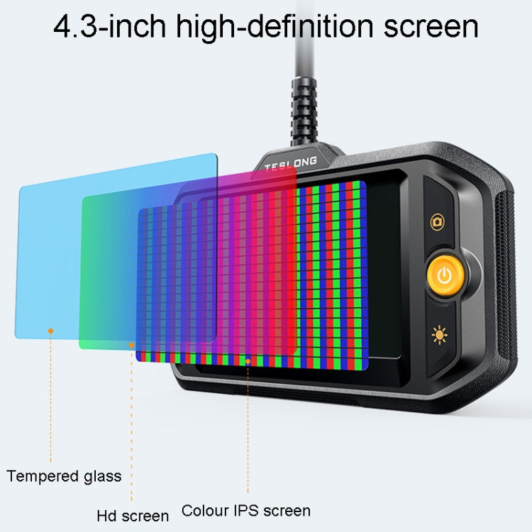 Teslong TS43S HD Camera Probe 4.3 Inch Screen All-In-One Industrial Borescope Auto Repair Tools, Specification: 7.0mm Dual Lens -  by Teslong | Online Shopping South Africa | PMC Jewellery | Buy Now Pay Later Mobicred