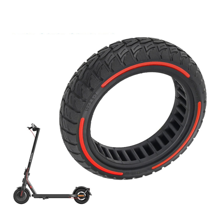 10 x 2.5-7 Inch Colorful Flick Off-Road Honeycomb Tires For Xiaomi Scooter 4 / 4 Pro(Red) - Accessories & Parts by PMc TechLife | Online Shopping South Africa | PMc TechLife | Buy Now Pay Later Mobicred
