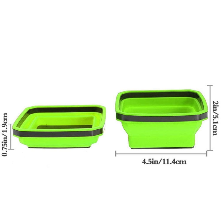 Square Silicone Foldable Magnetic Parts Tray For Small Parts And Tools(Red) - free shipping - PMC TechLife - Order now!