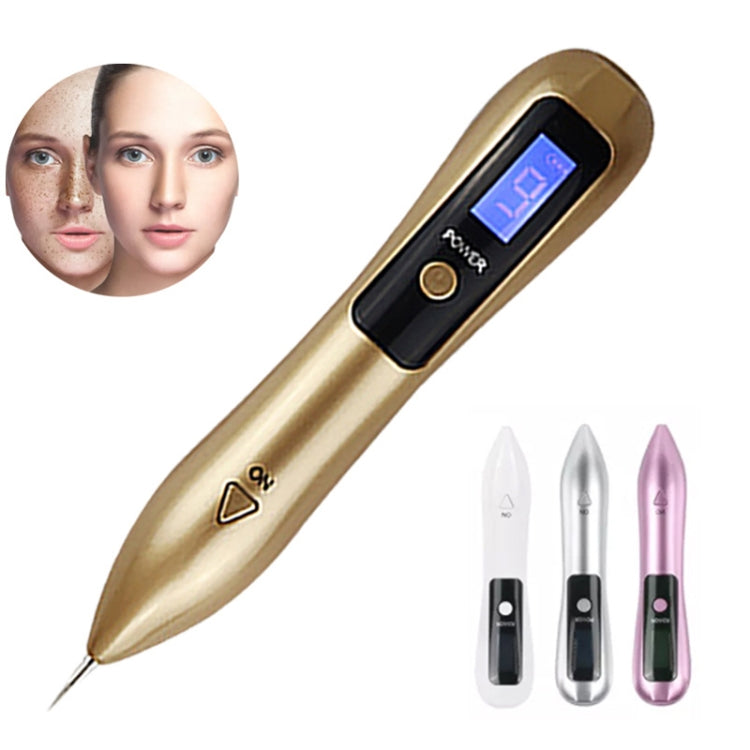 9 Gears Mole Spotting Pen LCD Home Laser Mole Spot Sweeping Beauty Instrument With Shot Light(Gold) - free shipping - PMC TechLife - Order now!