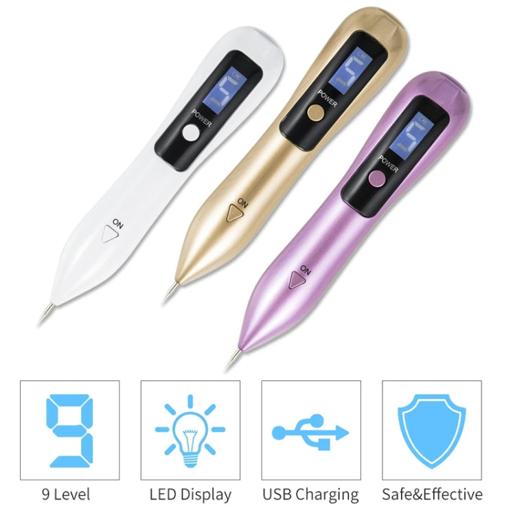 9 Gears Mole Spotting Pen LCD Home Laser Mole Spot Sweeping Beauty Instrument With Shot Light(Rose Gold) - free shipping - PMC TechLife - Order now!