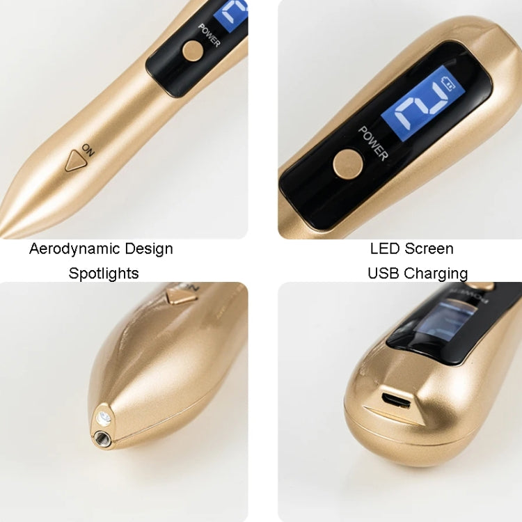 9 Gears Mole Spotting Pen LCD Home Laser Mole Spot Sweeping Beauty Instrument With Shot Light(Rose Gold) - free shipping - PMC TechLife - Order now!
