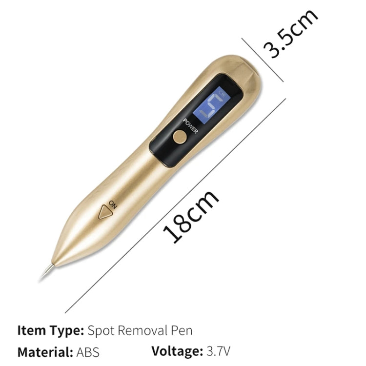 9 Gears Mole Spotting Pen LCD Home Laser Mole Spot Sweeping Beauty Instrument With Shot Light(Gold) - free shipping - PMC TechLife - Order now!