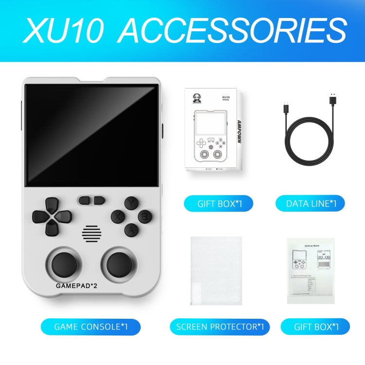 AMPOWN XU10 Handheld Game Console 3.5-Inch IPS Screen Linux System Portable Video Arcade 256G(Grey) - free shipping - PMC Jewellery - Order now!
