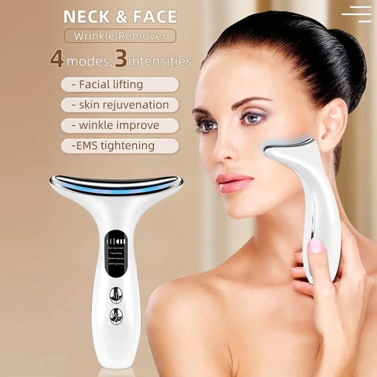 HY38 EMS Micro-Current Constant Temperature Neck Beauty Instrument Facial Introduction Device(White) - free shipping - PMC TechLife - Order now!
