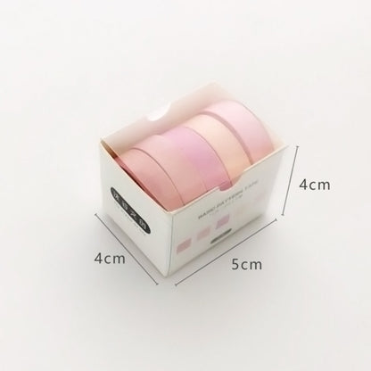 5rolls /Box 3m Washi DIY Decoration Handbook Tape Set, Color: Cherry Dye - Tape & Solid glue by PMC Jewellery | Online Shopping South Africa | PMC Jewellery