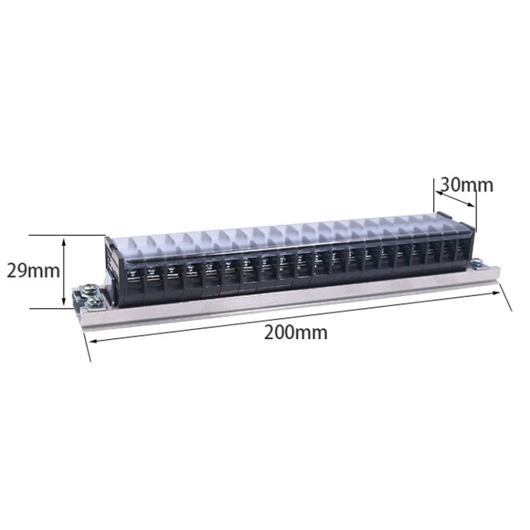 CHINT TD-1520 Terminal Block Rail Type Wiring Block Paralleling Wires Wire Connector - Booster Cable & Clip by CHNT | Online Shopping South Africa | PMC Jewellery | Buy Now Pay Later Mobicred