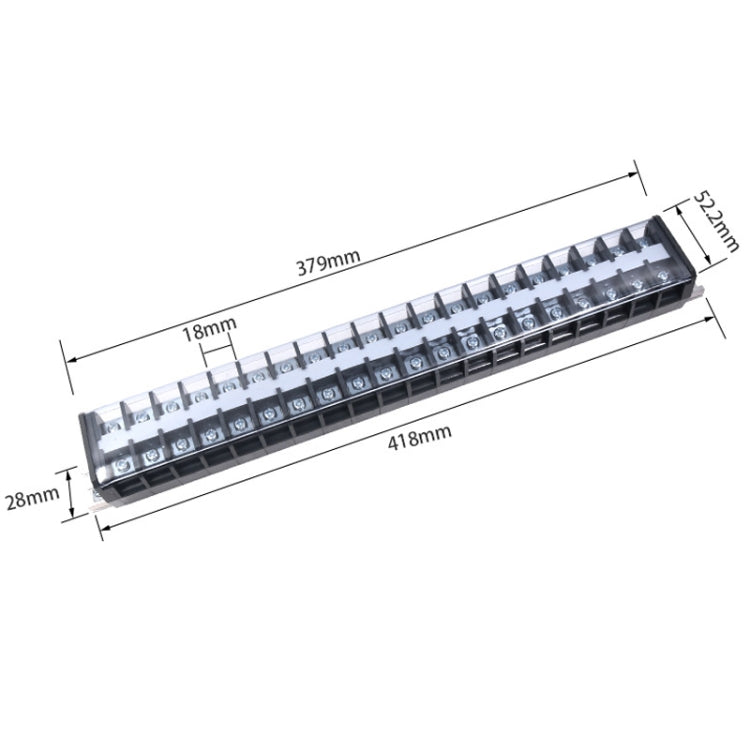 CHINT TD-6020 Terminal Block Rail Type Wiring Block Paralleling Wires Wire Connector - Booster Cable & Clip by CHNT | Online Shopping South Africa | PMC Jewellery | Buy Now Pay Later Mobicred