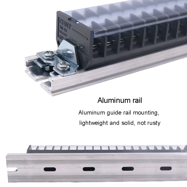 CHINT TD-1515 Terminal Block Rail Type Wiring Block Paralleling Wires Wire Connector - Booster Cable & Clip by CHNT | Online Shopping South Africa | PMC TechLife | Buy Now Pay Later Mobicred