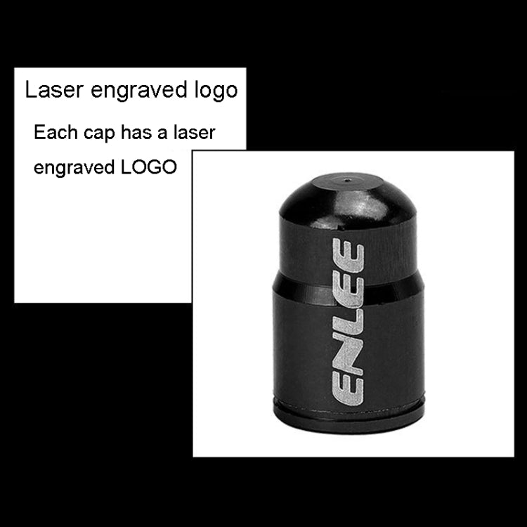 ENLEE E-FZ1004 2pcs /Set Bicycle French Valve Caps Aluminum Alloy Dust Cap For Tire Valve Caps(Black) - Tire Valve Caps by ENLEE | Online Shopping South Africa | PMc TechLife | Buy Now Pay Later Mobicred
