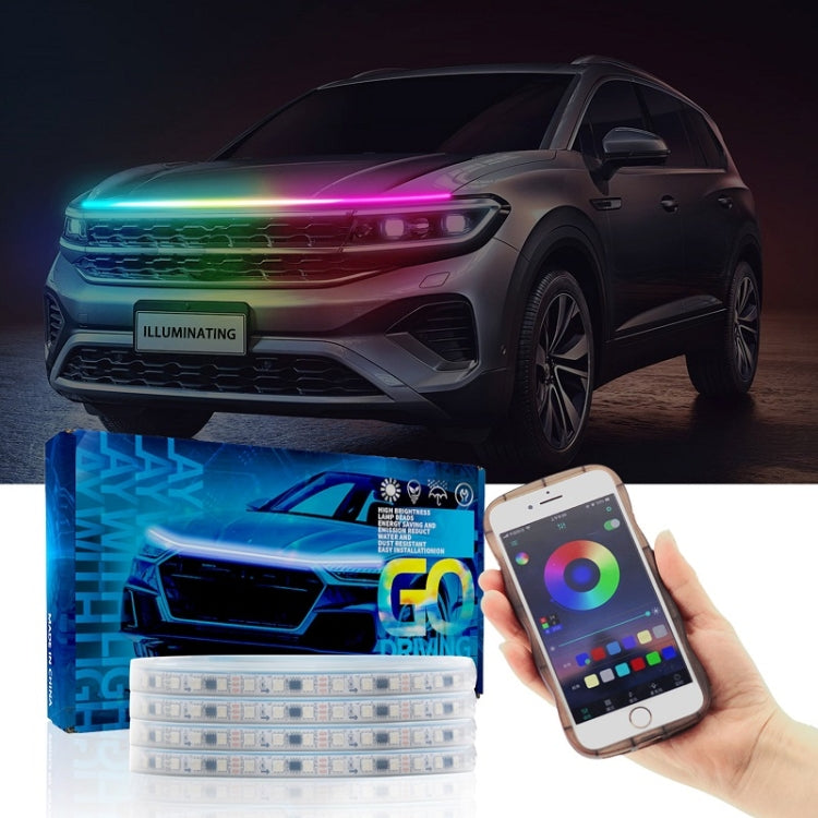 Car LED Streamer Phantom Running Lights Voice-Controlled Rhythmic Atmosphere Light With Turn Signals, Length: G15 1.5m APP - Running Lights by PMC Jewellery | Online Shopping South Africa | PMC Jewellery | Buy Now Pay Later Mobicred