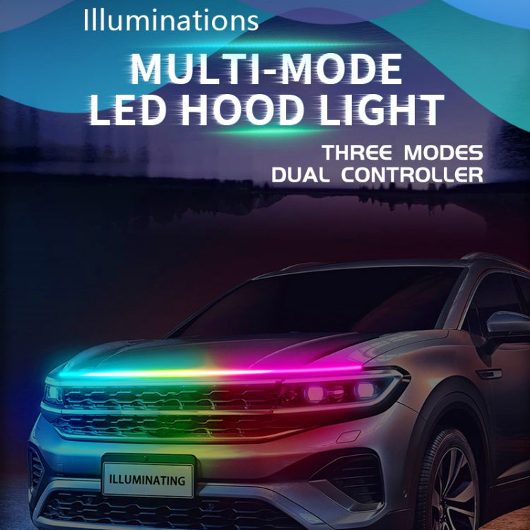 Car LED Streamer Phantom Running Lights Voice-Controlled Rhythmic Atmosphere Light With Turn Signals, Length: G15F 1.5m APP+RF - Running Lights by PMC Jewellery | Online Shopping South Africa | PMC Jewellery | Buy Now Pay Later Mobicred