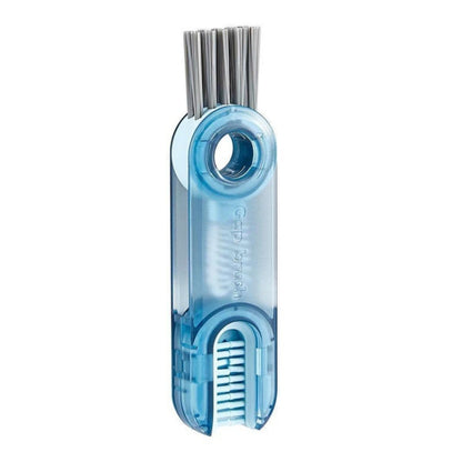 3 In 1 U shaped Cup Lid Cleaning Brush Water Bottle Cover Groove Cleaner(Blue) - Cleaning Tools by PMC Jewellery | Online Shopping South Africa | PMC Jewellery | Buy Now Pay Later Mobicred