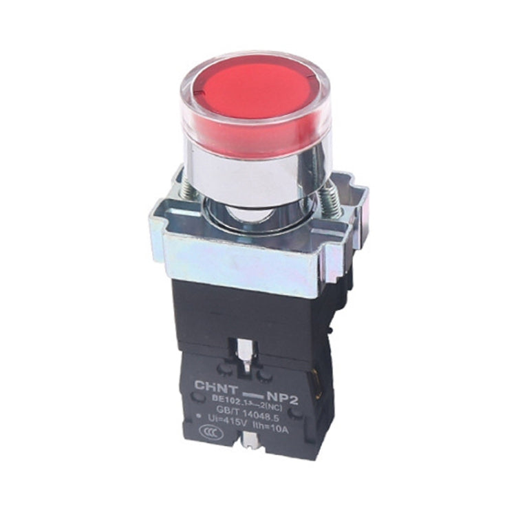 CHINT NP2-BW3463/24V 2 NO Pushbutton Switches With LED Light Silver Alloy Contact Push Button - Car Switches by CHINT | Online Shopping South Africa | PMC Jewellery | Buy Now Pay Later Mobicred