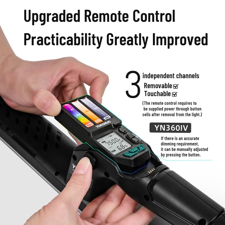 YONGNUO YN360IV 480 LEDs RGB APP Controlled Photography Fill Light, Spec: Standard+Adapter - free shipping - PMC TechLife - Order now!